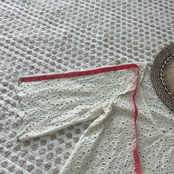Maaji Ivory Cream Eyelet Crotchet Boho Embroidered Swim Cover Up Dress Small - Picture 16 of 17
